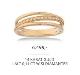 Vibholm 14 KARAT GULD I ALT 0,11 CT W.SI DIAMANTER, DKK 6499 tilbud