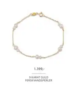 Vibholm 9 KARAT GULD FERSKVANDSPERLER, DKK 1399 tilbud