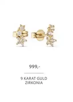 Vibholm 9 KARAT GULD ZIRKONIA, DKK 999 tilbud