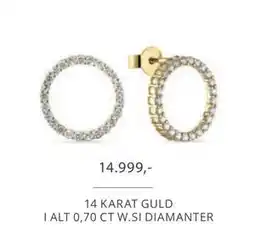 Vibholm 14 KARAT GULD I ALT 0,70 CT W.SI DIAMANTER, DKK 14999 tilbud