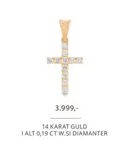Vibholm 14 KARAT GULD I ALT 0,19 CT W.SI DIAMANTER, DKK 3999 tilbud