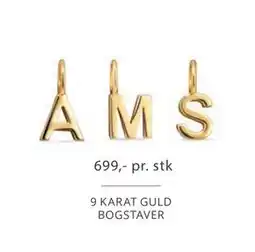 Vibholm 9 KARAT GULD BOGSTAVER, DKK 699 tilbud