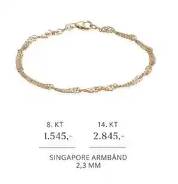 Vibholm SINGAPORE ARMBÅND 2,3 MM tilbud