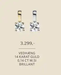 Vibholm VEDHÆNG 14 KARAT GULD 0,14 CT W.SI BRILLANT, DKK 3299 tilbud