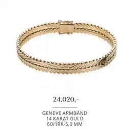 Vibholm GENEVE ARMBÅND 14 KARAT GULD 60/1RK-5,0 MM, DKK 24020 tilbud