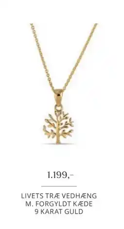 Vibholm LIVETS TRÆ VEDHÆNG M. FORGYLDT KÆDE 9 KARAT GULD, DKK 1199 tilbud