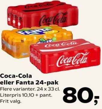 SuperBrugsen Coca-Cola Eller Fanta 24-Pak tilbud