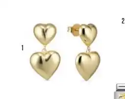 Vibholm Øreringe med 2 hjerter, DKK 499 tilbud