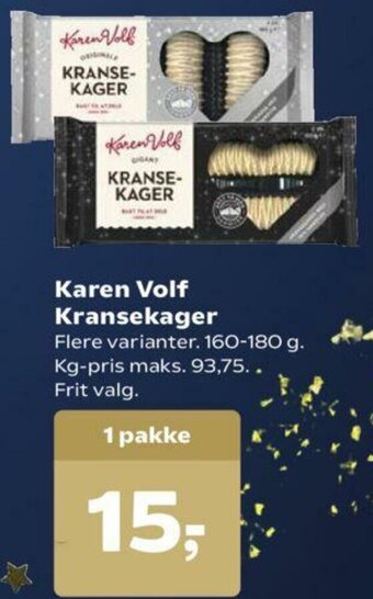 SuperBrugsen Karen Volf Kransekager tilbud