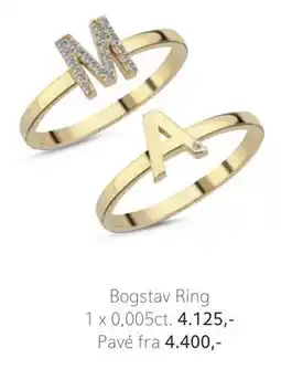 Vibholm Bogstav Ring 1 x 0,005ct., DKK 4125 tilbud