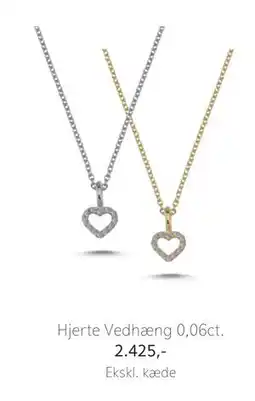 Vibholm Hjerte Vedhæng 0,06ct., DKK 2425 tilbud