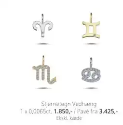 Vibholm Stjernetegn Vedhæng, DKK 1850 tilbud