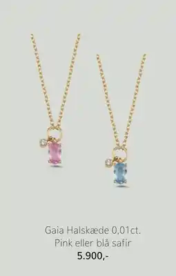 Vibholm Gaia Halskæde 0,01ct. Pink eller blå safir, DKK 5900 tilbud