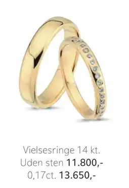 Vibholm Vielsesringe 14 kt tilbud