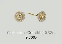 Vibholm Champagne Ørestikker 0,32ct., DKK 9500 tilbud