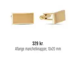 Vibholm Aflange manchetknapper, 10x20 mm, DKK 329 tilbud