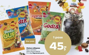 SuperBrugsen Malaco Slikpose tilbud