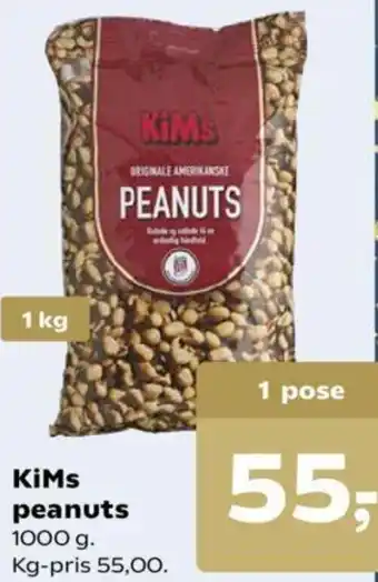 SuperBrugsen KiMs Peanuts 1000g tilbud
