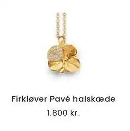 Vibholm Firkløver Pavé halskæde, DKK 1800 tilbud