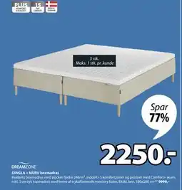 JYSK DINGLA + MURU boxmadras, DKK 2250 tilbud