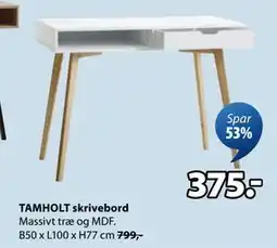 JYSK TAMHOLT skrivebord, DKK 375 tilbud