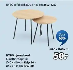 JYSK NYBO hjørnebord tilbud