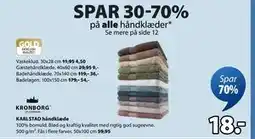 JYSK KARLSTAD håndklæde, DKK 18 tilbud