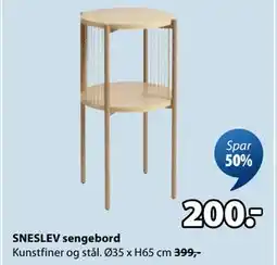 JYSK SNESLEV sengebord, DKK 200 tilbud