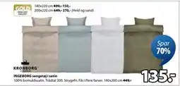 JYSK INGEBORG sengetøj i satin tilbud