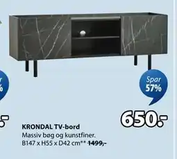 JYSK KRONDAL TV-bord, DKK 650 tilbud