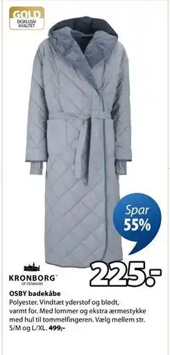 JYSK OSBY badekåbe, DKK 225 tilbud