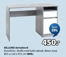 JYSK BILLUND skrivebord, DKK 450 tilbud