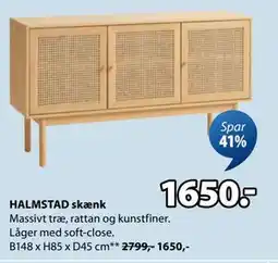 JYSK HALMSTAD skænk, DKK 1650 tilbud