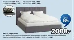 JYSK HASLEV sengeramme, DKK 2000 tilbud