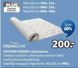 JYSK VESTREFJORDEN rullemadras tilbud