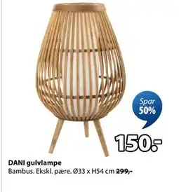 JYSK DANI gulvlampe, DKK 150 tilbud