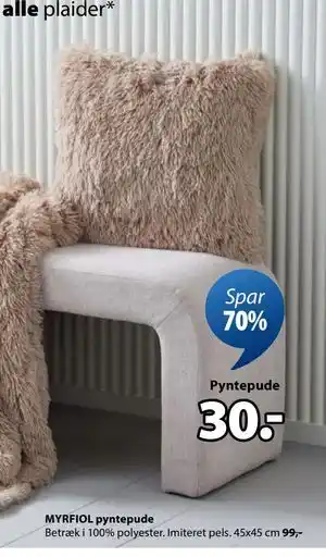 JYSK MYRFIOL pyntepude, DKK 30 tilbud