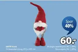 JYSK SAFIR nisse, DKK 60 tilbud
