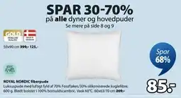 JYSK ROYAL NORDIC fiberpude, DKK 85 tilbud
