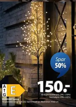 JYSK NUNDORIT lystræ, DKK 150 tilbud