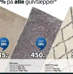 JYSK BIRK tæppe tilbud