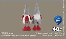 JYSK FORSETE nisse, DKK 40 tilbud