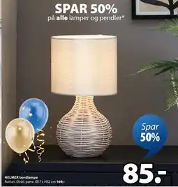 JYSK HELMER bordlampe, DKK 85 tilbud