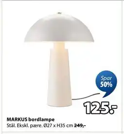 JYSK MARKUS bordlampe, DKK 125 tilbud
