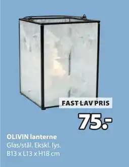 JYSK OLIVIN lanterne, DKK 75 tilbud
