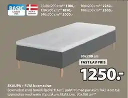 JYSK SKAUPA + FLYA boxmadras, DKK 1250 tilbud