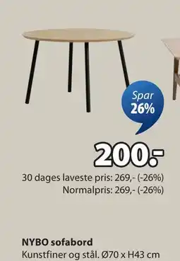 JYSK NYBO sofabord, DKK 200 tilbud