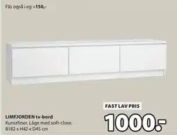JYSK LIMFJORDEN tv-bord, DKK 1000 tilbud