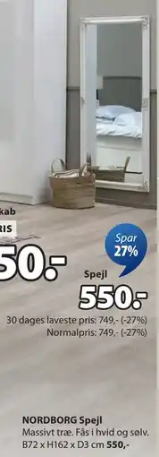 JYSK NORDBORG Spejl, DKK 550 tilbud