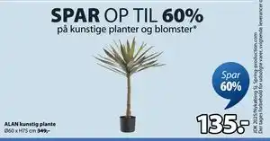 JYSK ALAN kunstig plante, DKK 135 tilbud